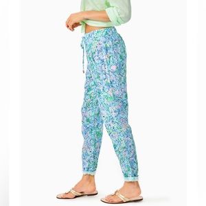 Lilly Pulitzer Taron Linen Pants with Drawstring